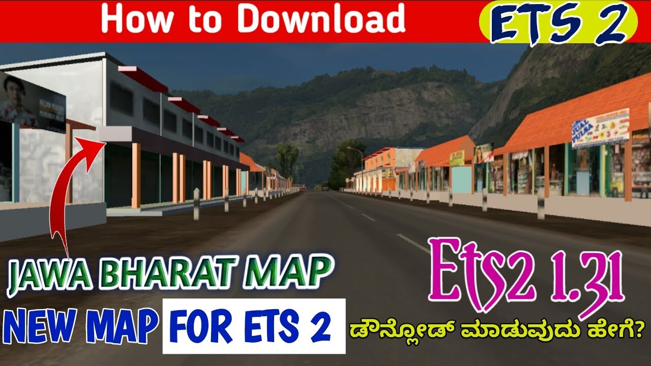 How to download Jawa bharat map | Ets2 map download for ets2 1.31 | Map download in kannada |
