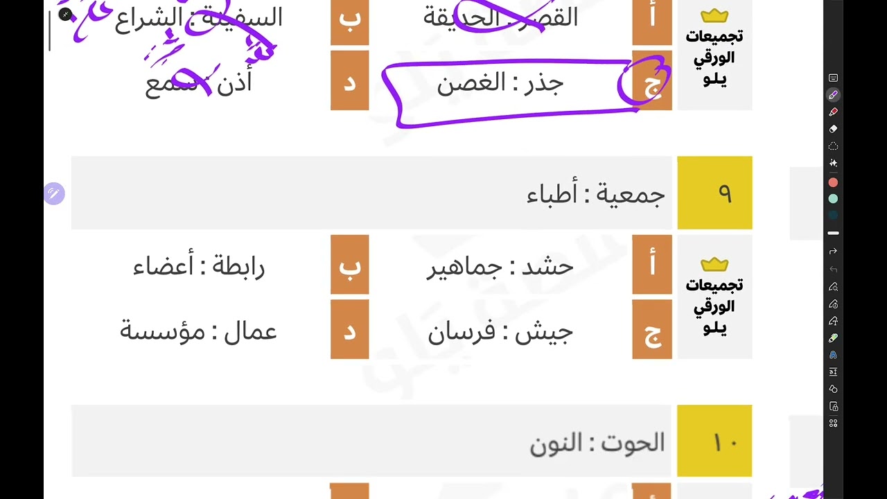 شرح الجزء الأول تناظر لتجميع الورقي قدرات 