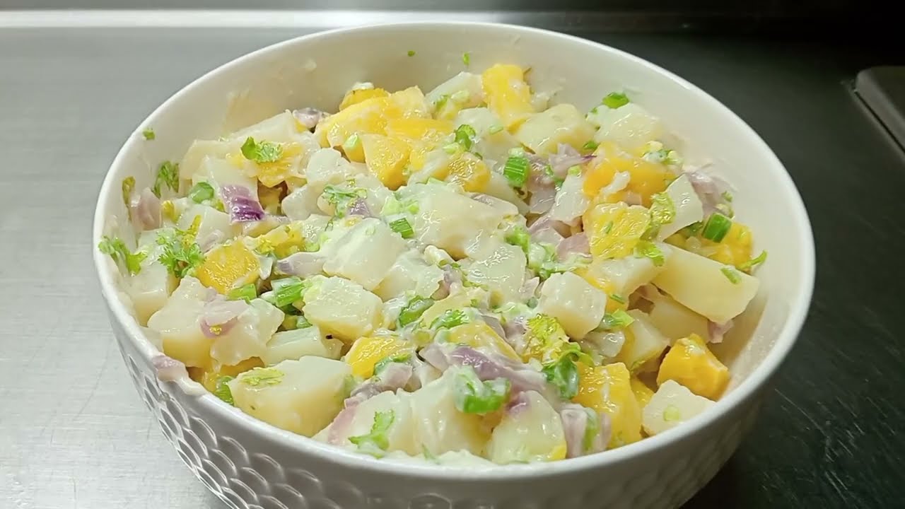 TIENES  PAPA  Y 🍍PIÑA HAZ ESTA ENSALADA CREMOSA Y AGRIDULCE  EN 5.MINUTOS