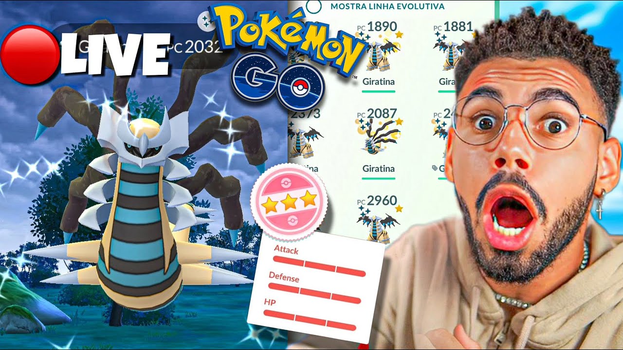 120 RAIDS DE GIRATINA *SHINY 🚨AO VIVO🚨 8 HORAS DE LIVE HOJE! 