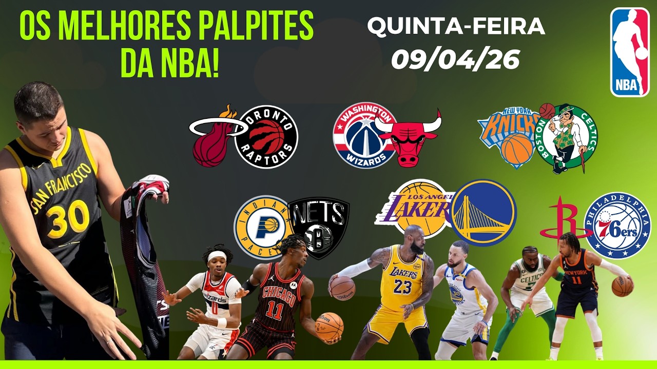 MELHORES PALPITES DO BASQUETE (NBA) DE HOJE 08/04/26