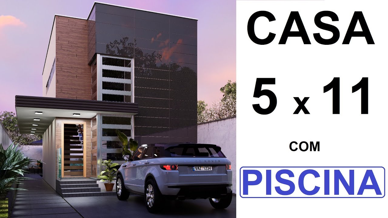 CASA PEQUENA DE 5 POR 11 METROS SOBRADO COM PISCINA # 59