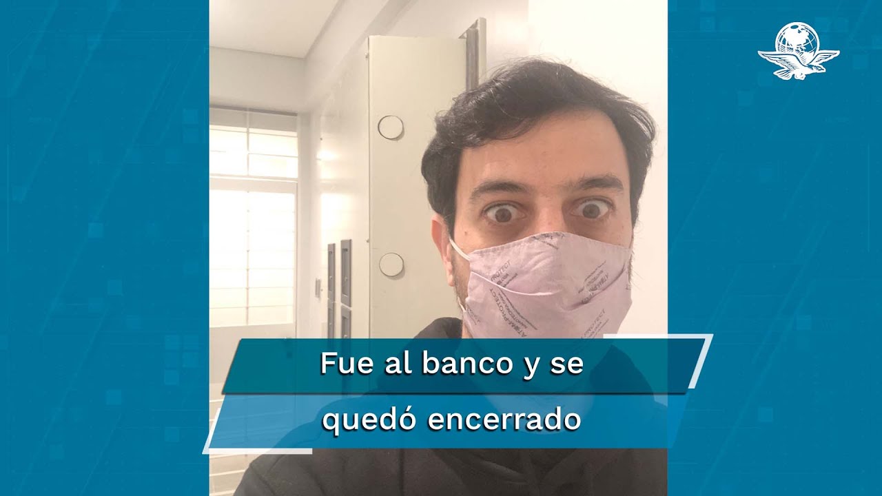 Olvidan a cliente en banco y lo encierran en zona de cajas de seguridad