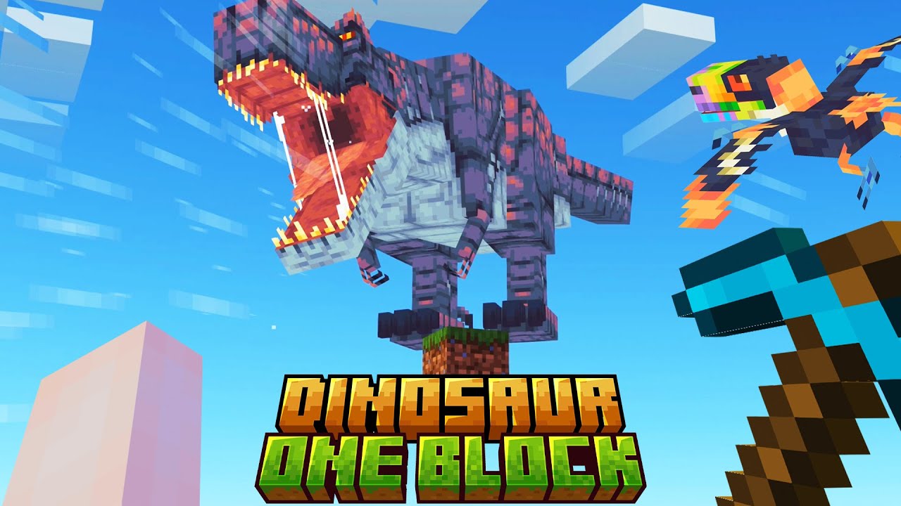 I Played Minecraft Dinosaur One Block! | The Dawn Era Mod | Ep. 0