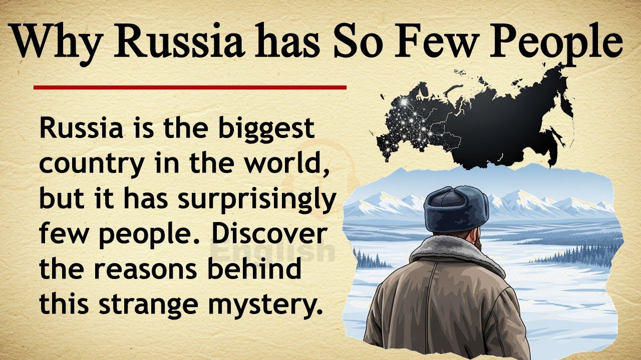 Why Russia Has So Few People in a Big Country 🇷🇺📉 Learn English Through Story Level 2 Graded Reader