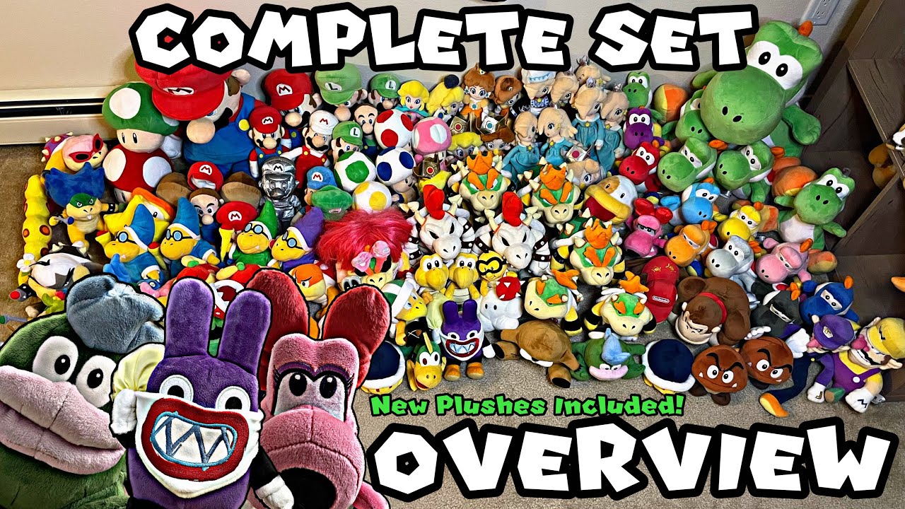 Mario All-Star Collection Plush Set - COMPLETE SET - Late 2022 Update (Birdo, Spike INCLUDED!)