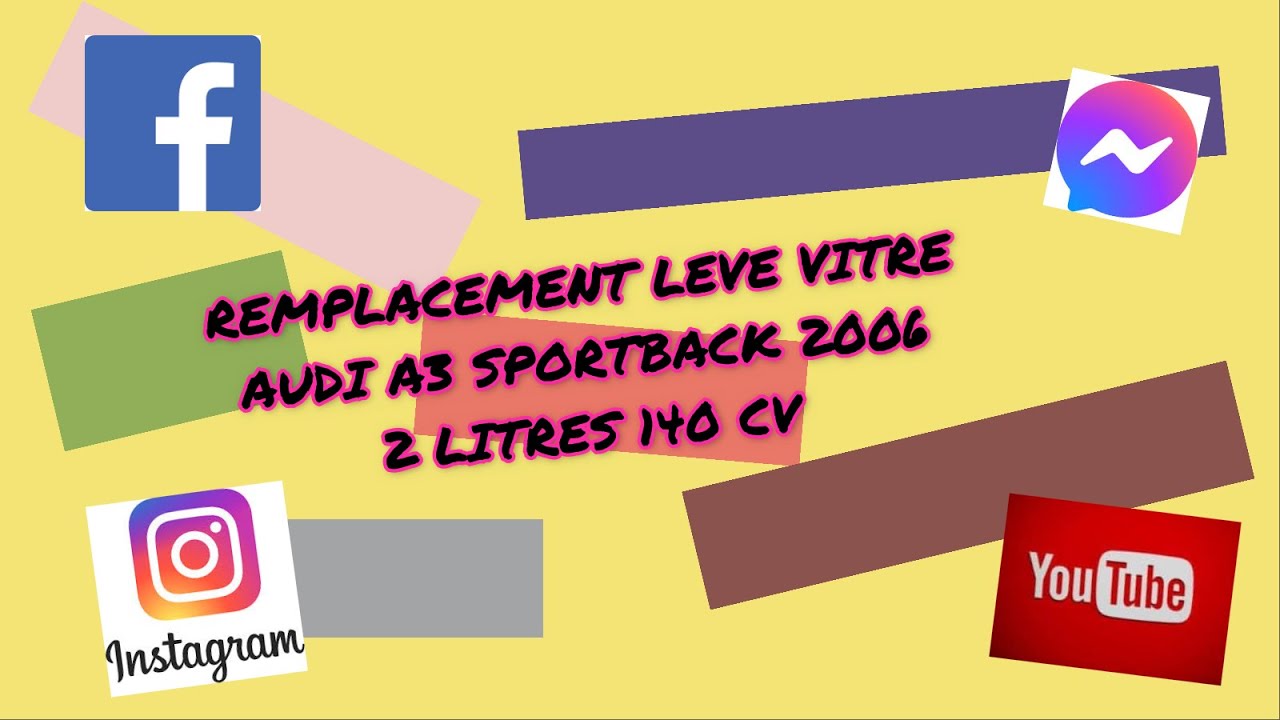 Remplacement lève vitre Arrière Audi A3 2006
