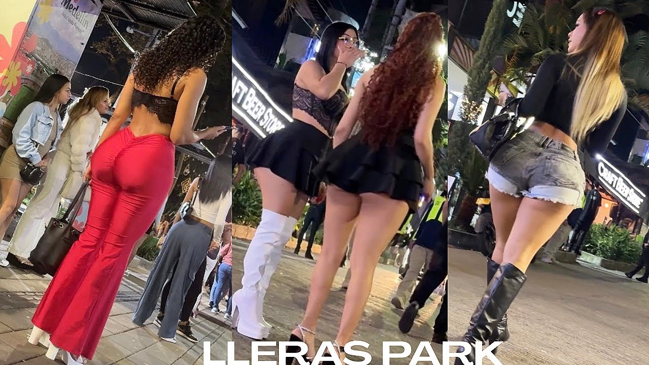 LLERAS PARK SUMMER NIGHT - MEDELLIN COLOMBIA [4K SCENES]
