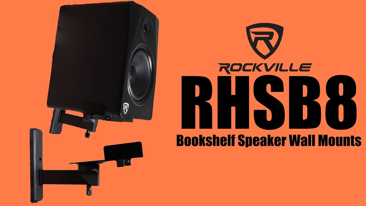 The Rockville RHSB8 Bookshelf Speaker Wall Mounts are here! (How to install wall mount brackets)