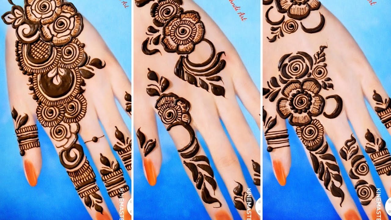 Unique beautiful mehndi design | Cone designs simple arabic style | Finger mehndi design simple
