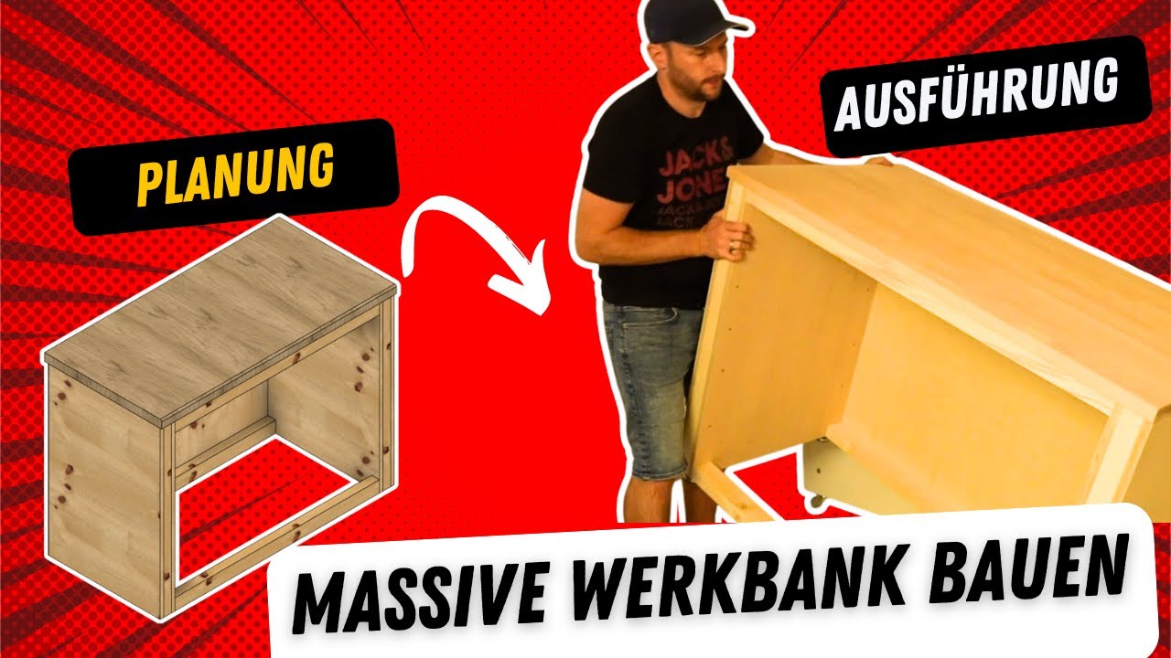 Massive Werkbank, DIY, Arbeitstisch bauen Teil 1 von 2