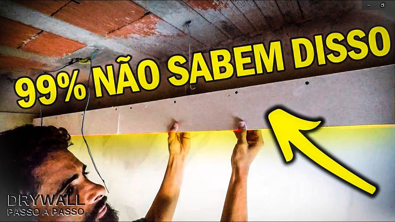 Estruturando Uma SANCA INVERTIDA de Uma Forma BEEEEEEM mais PRÁTICA! | DryWall Passo A Passo