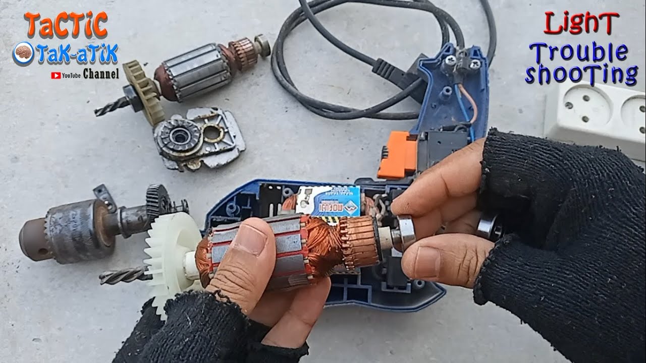 how do i replace a damaged hand electric drill armature