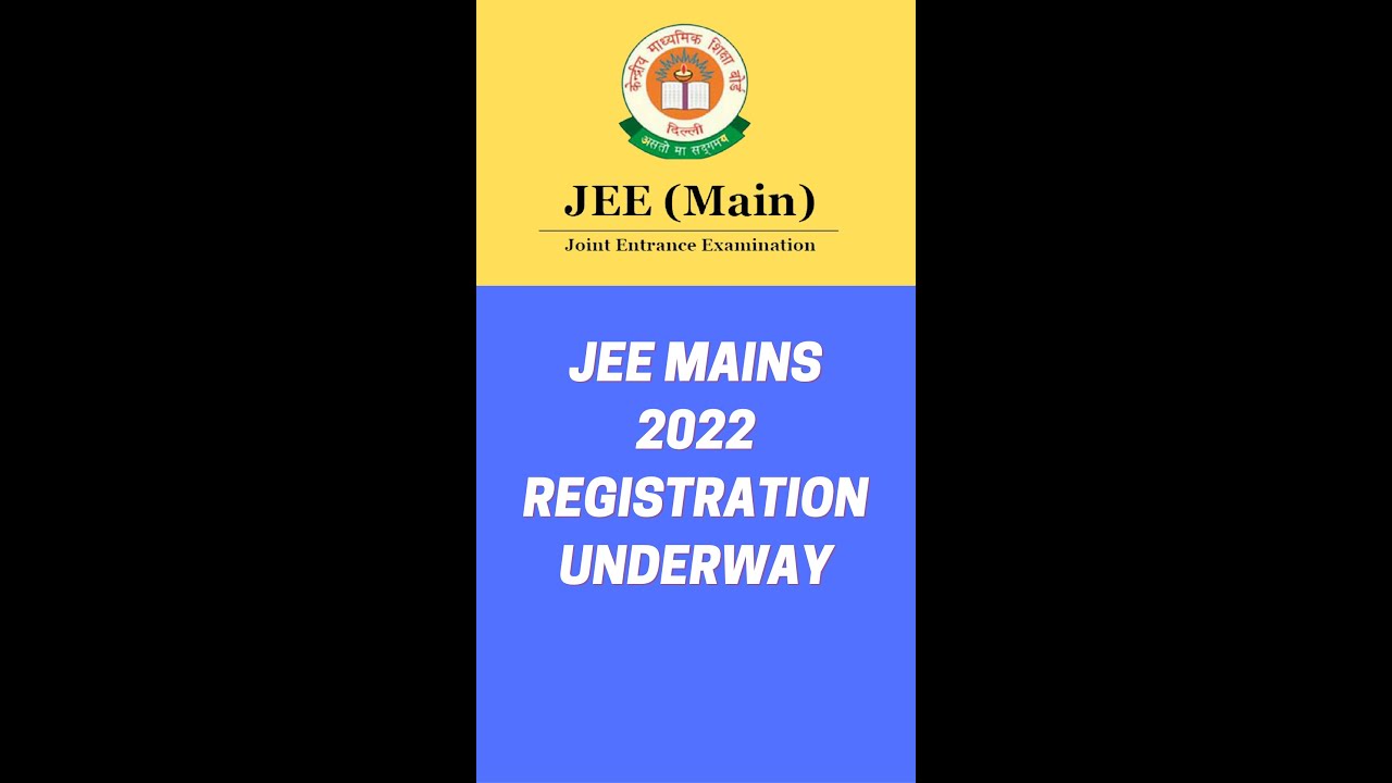 JEE Mains 2022 registration underway || #jeemains2022 #shorts #mbatours