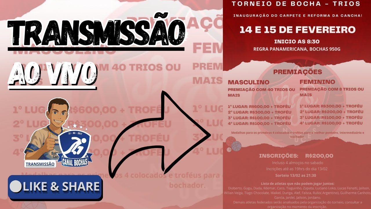 TRANSMISSÃO AO VIVO: Torneio Inauguração da Cancha De Carpete - Pereira De Souza - FEMININO - 3° FAS