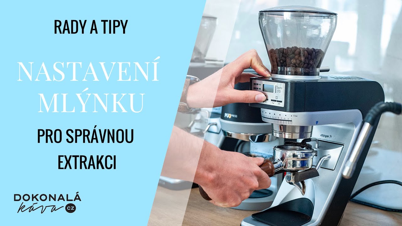 Nastavení mlýnku na kávu pro správnou extrakci espressa