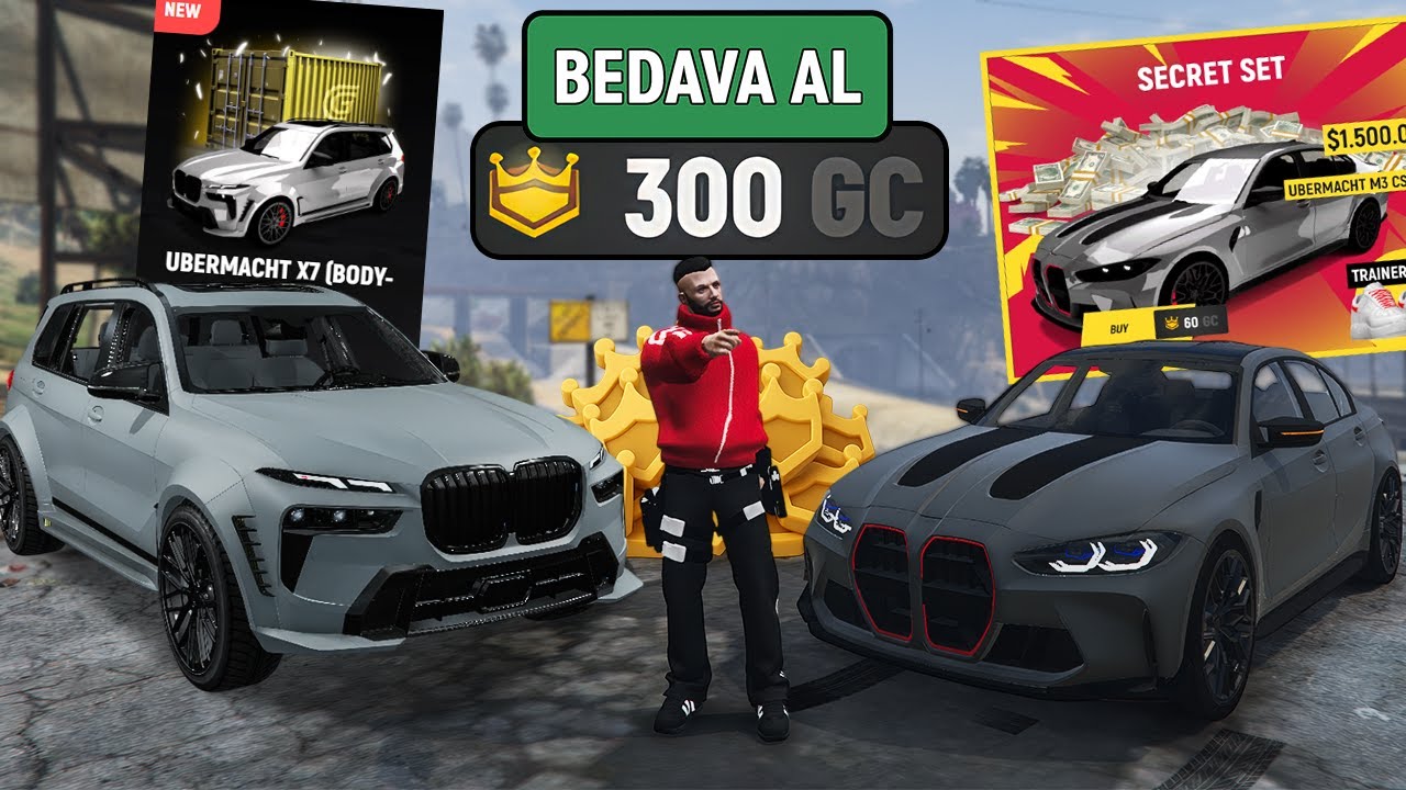 GTA 5 GRAND RP DE 2 SÜPER BEDAVA ARABA VE BEDAVA 300 GC ! NASIL ALINIR ?