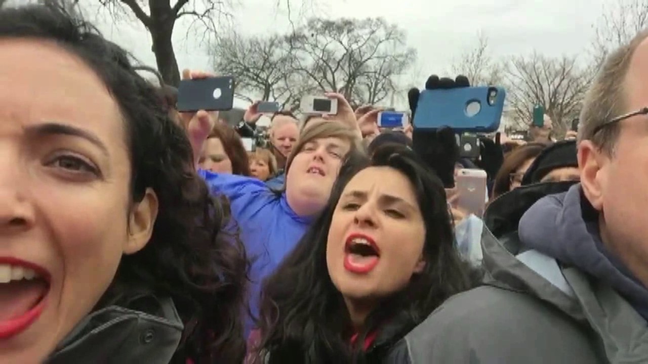 Protesters Disrupt Trump's Oath of Office at Inauguration - 1-20-2017