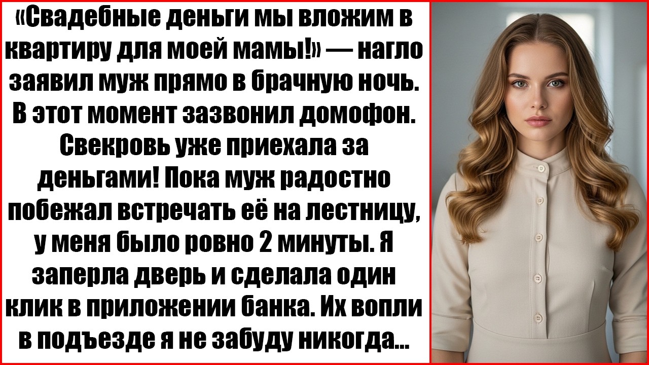 «Свадебные деньги отдадим моей маме!» — решил муж. Мой ответ в брачную ночь лишил его всего
