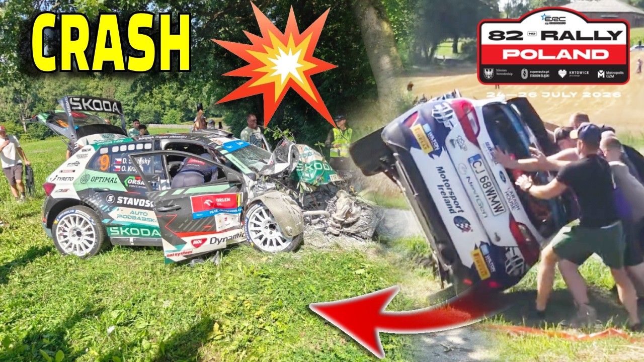💥 BIG CRASH Dominik Striteski 🇵🇱 ERC Rajd Slaska 2026 | Day 2 Saturday Highlights