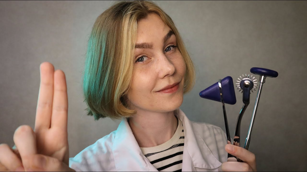 📝АСМР быстрый осмотр невролога┃проверка рефлексов┃ASMR fast cranial nerve examination