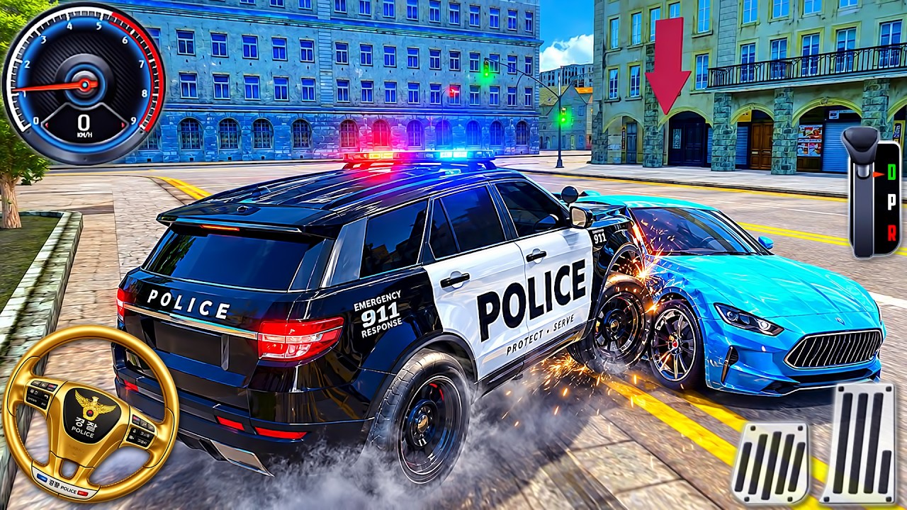 US Police Car Drift in The City Simulator - SUV Cop Patrol Chase Driving - Android GamePlay #13