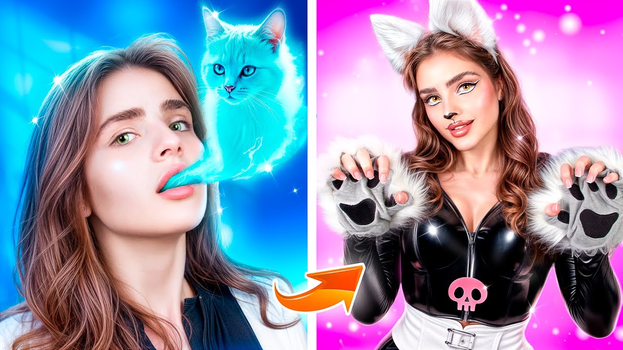 &iexcl;Me Convert&iacute; en un Gato en la Vida Real! &iexcl;Cambio de Imagen de Nerd a Gato!