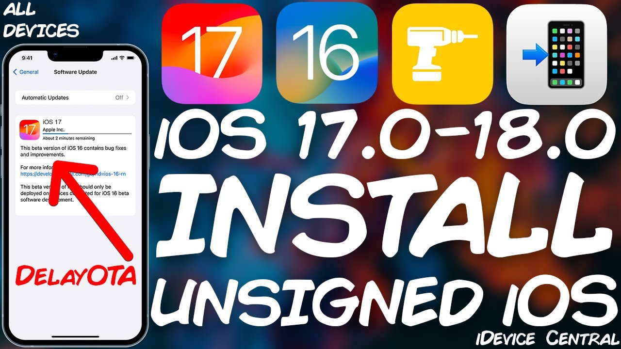 DelayOTA UPDATED! Install UNSIGNED iOS Versions - What Is DelayOTA & Downgrade News