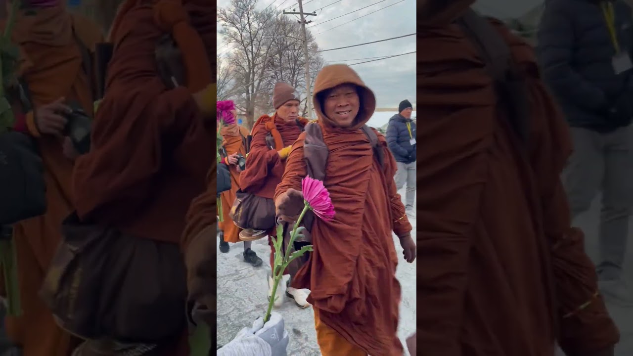 Honored to witness Buddhist Monks culminate their 2300mile journey from Texas to DC!! #walkforpeace