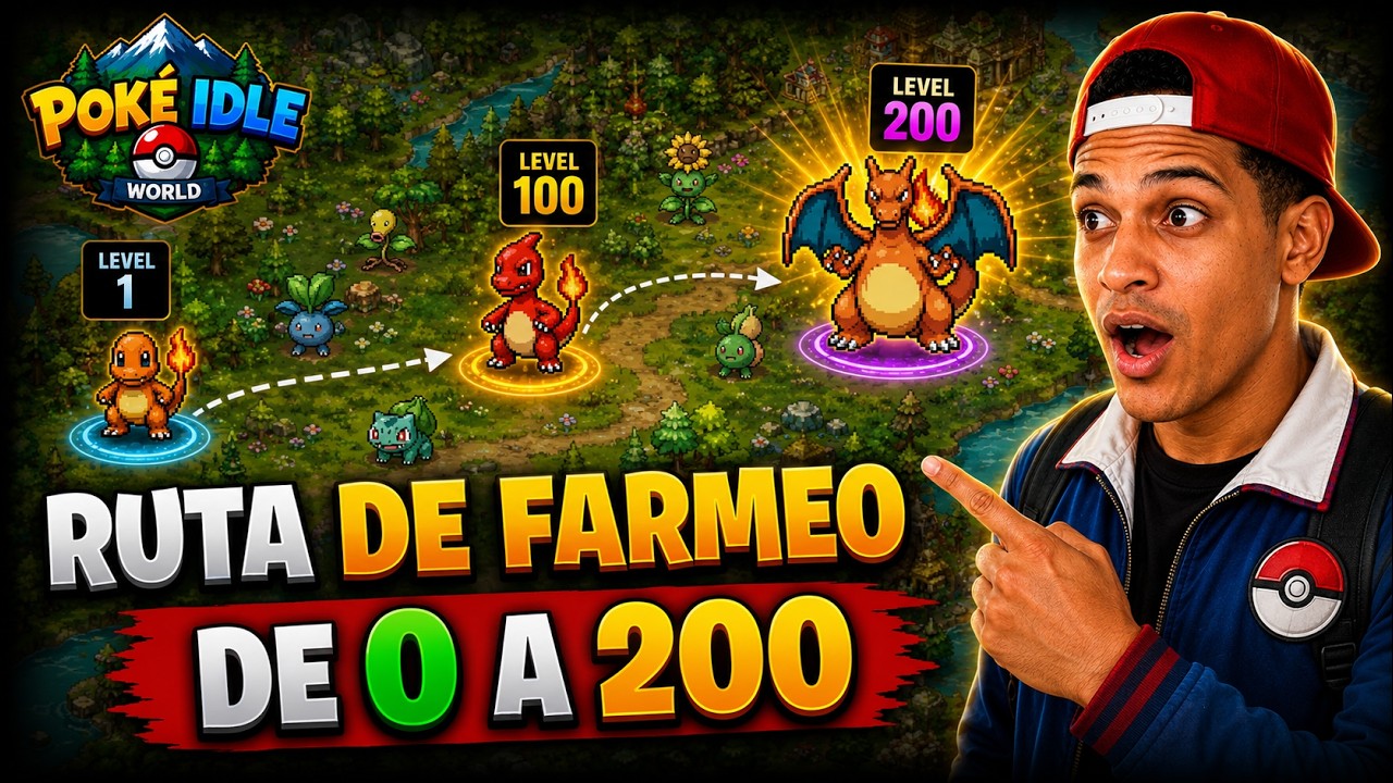 Poke Idle World: Las MEJORES Rutas para llegar al NIVEL 200 R&Aacute;PIDO