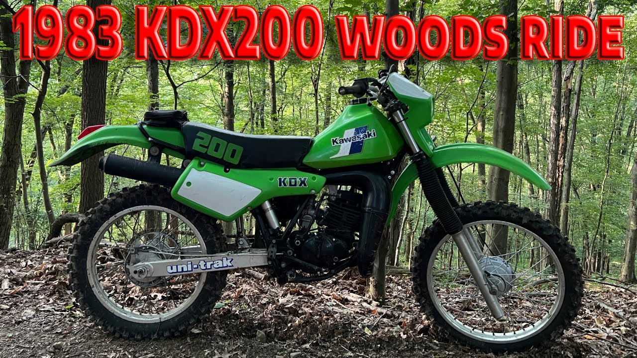 1983 KDX200 woods ride:  first time on Kawasaki's vintage woods weapon