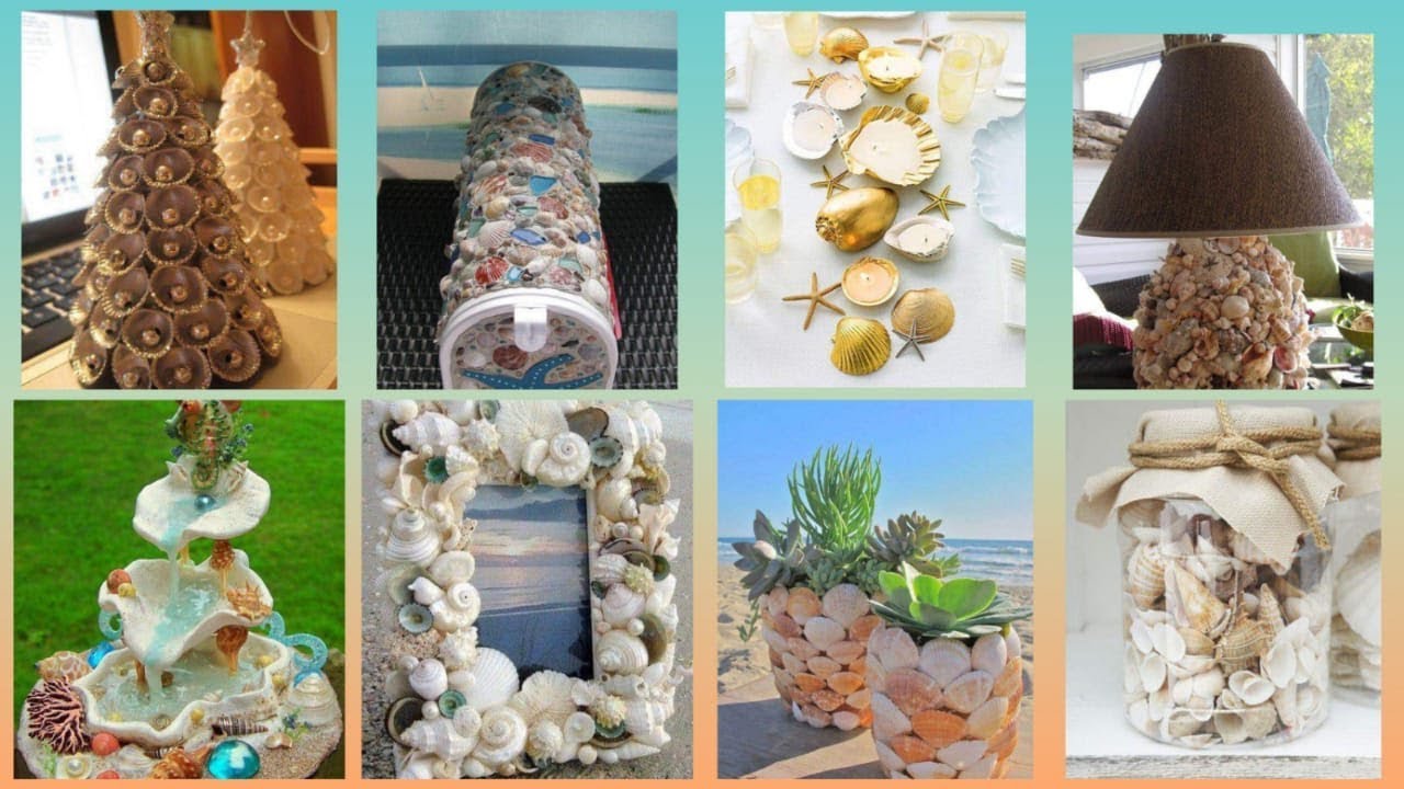 Easy shells decoration ideas || seashell craft ideas for home decorations ||