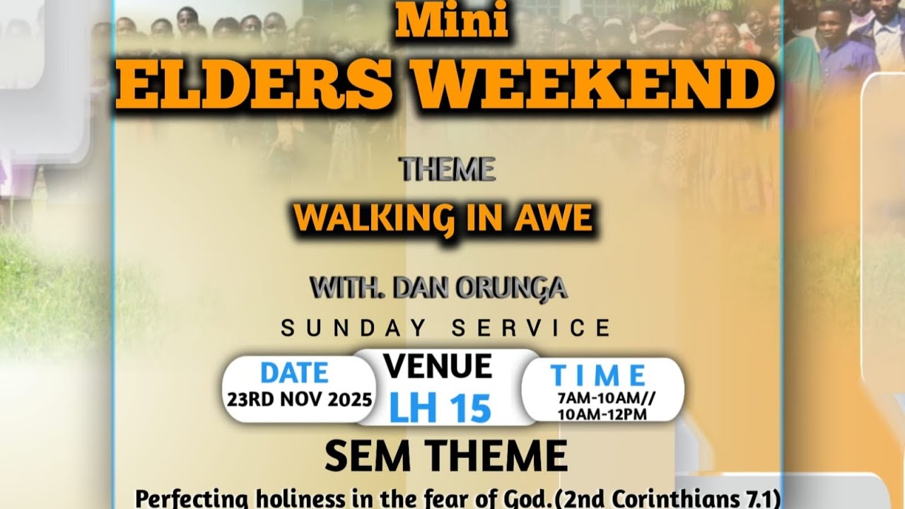 SUNDAY SERVICE || ELDERS WEEKEND || JEWELS