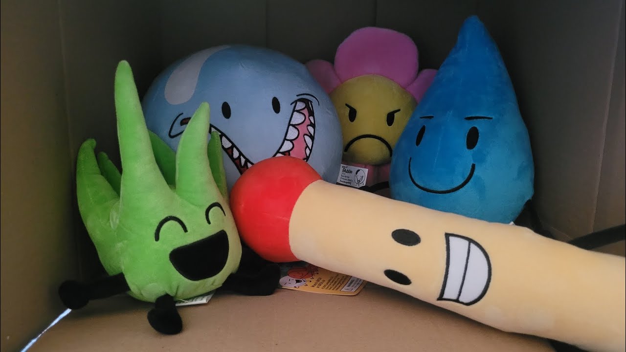UNBOXING AND REVIEWING FIVE WHOLE BFDI PLUSHIES!!!!