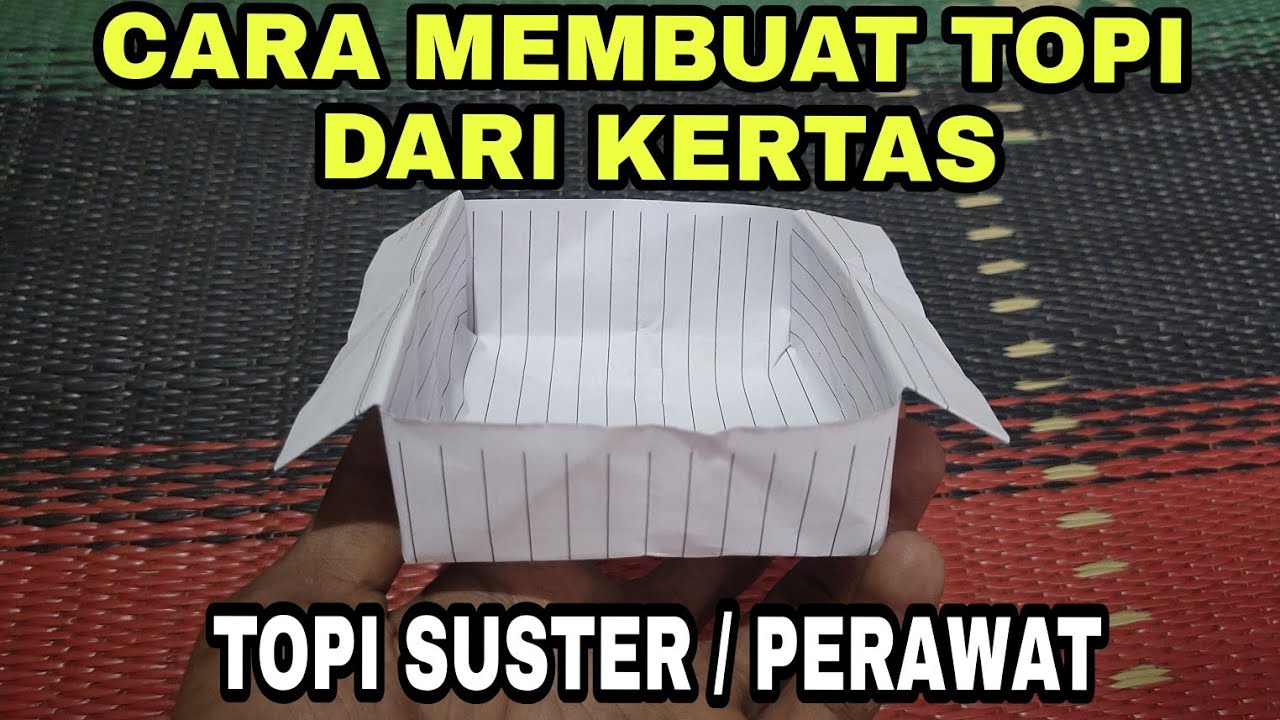 ORIGAMI TOPI DARI KERTAS || CARA MEMBUAT TOPI PERAWAT / TOPI SUSTER
