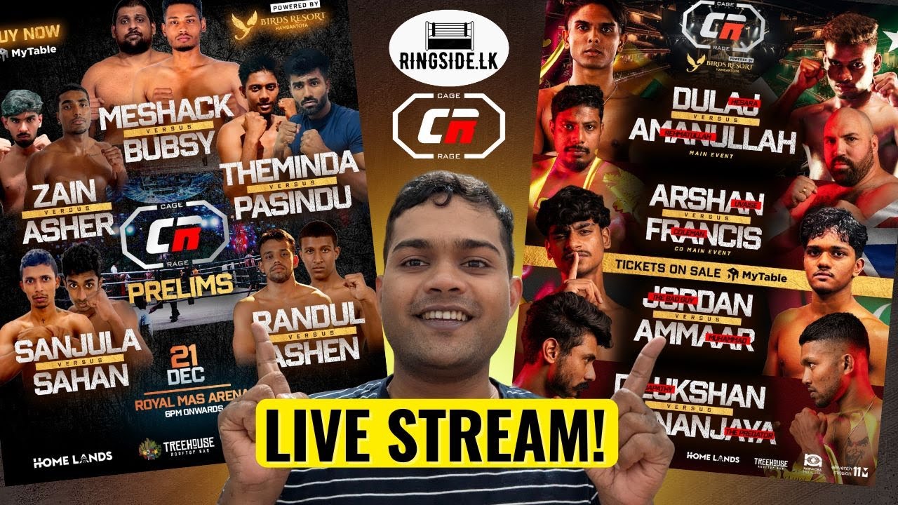 RINGSIDE.LK LIVE BROADCAST | CAGE RAGE 005 #livestream #ringsidelk #mma