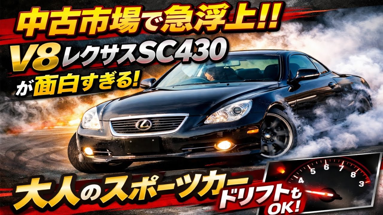 🚗⚡【中古市場で急浮上】V8レクサスSC430が面白すぎる！ドリフトも楽しめる大人のスポーツカー