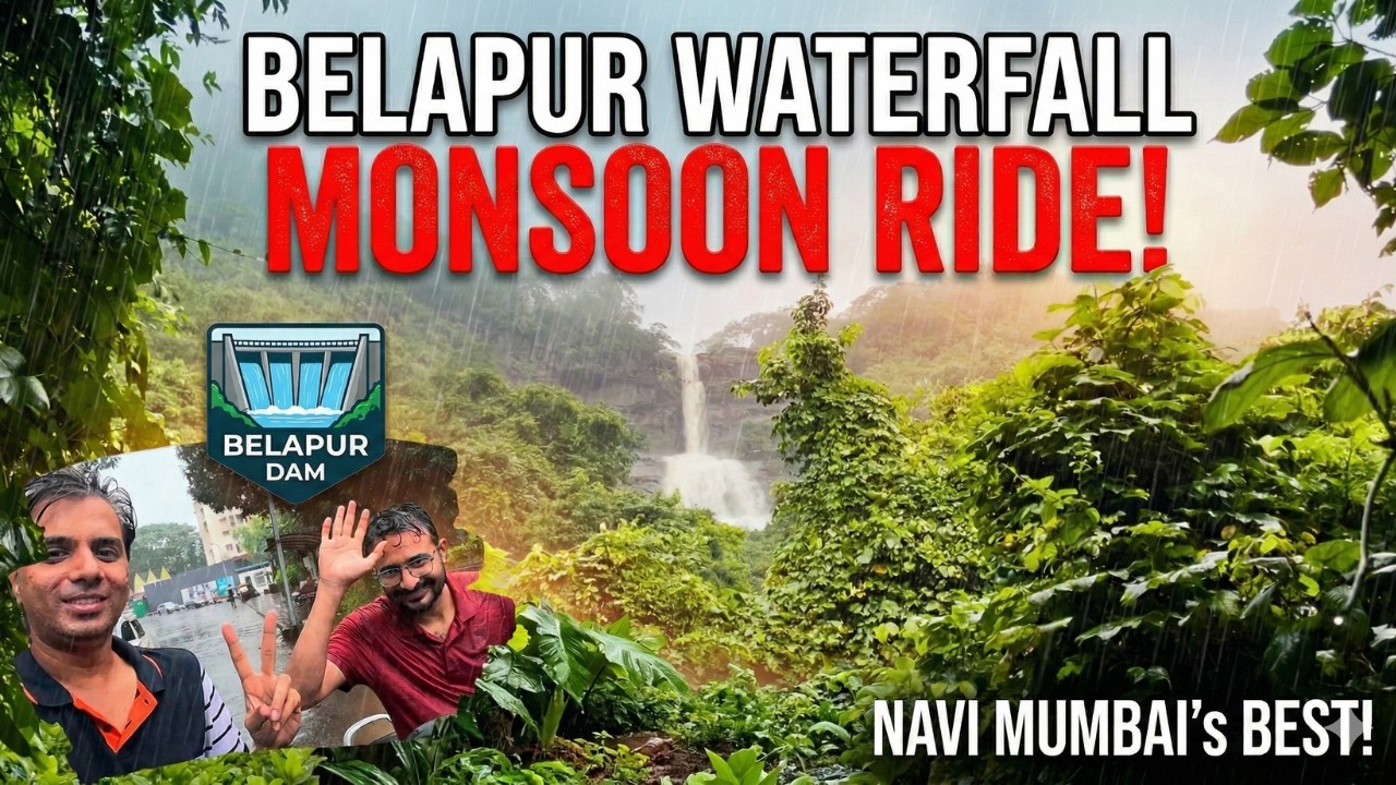 CBD Belapur Waterfall & Dam | Monsoon Ride in Belapur, Navi Mumbai | DGI Action 4