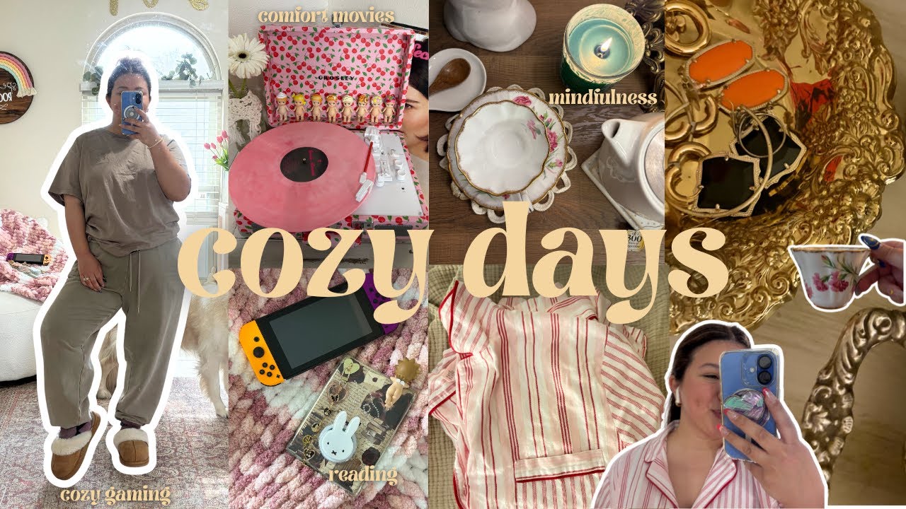 COZY DAYS 🧸🎀🫖| cozy hobbies, skincare, journaling, reading & gaming💕