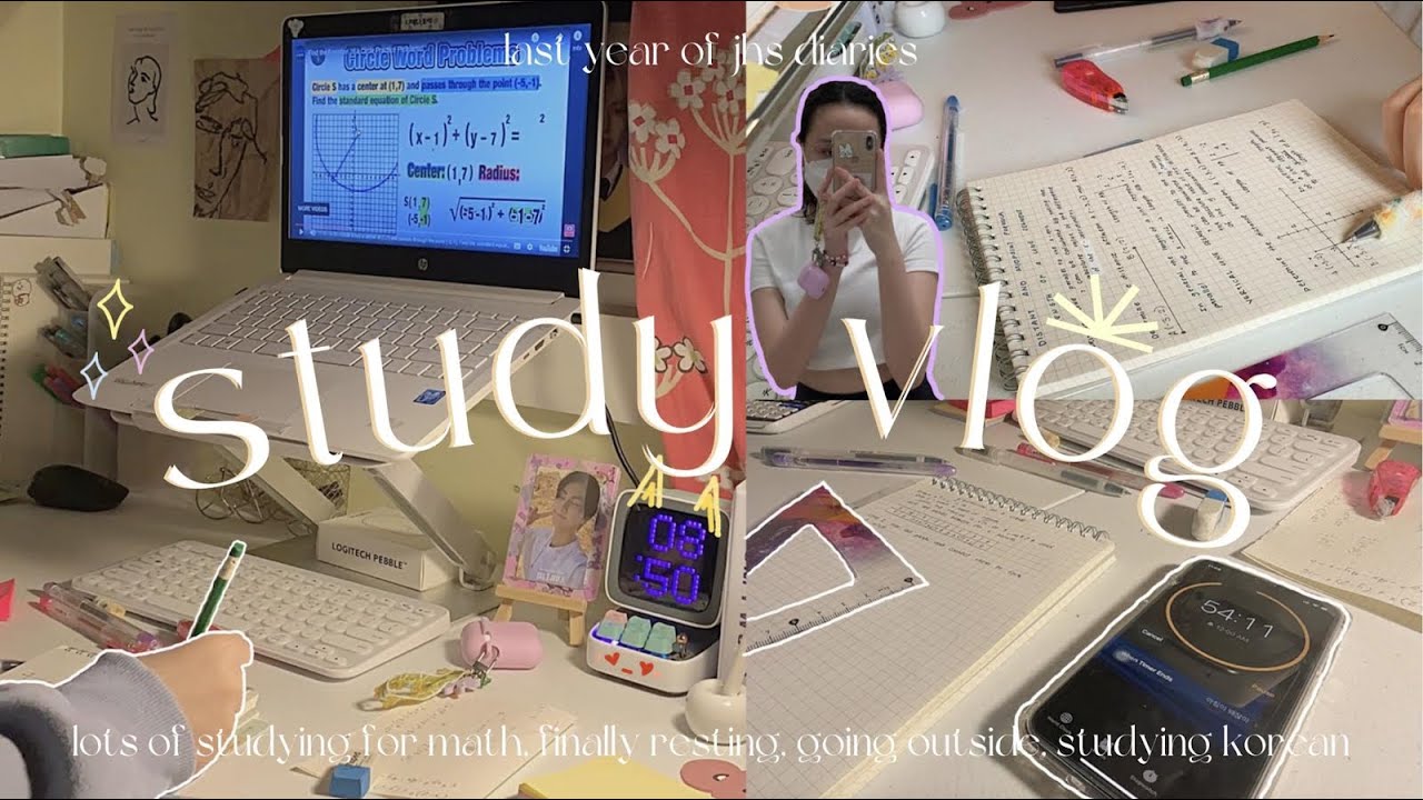 study vlog 📚lots of studying for math, finally resting, going outside, studying korean and more! 🪅