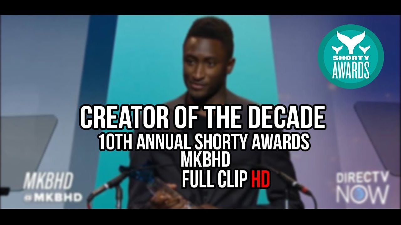 10th Annual Shorty Awards Creator of The Decade Award MKBHD