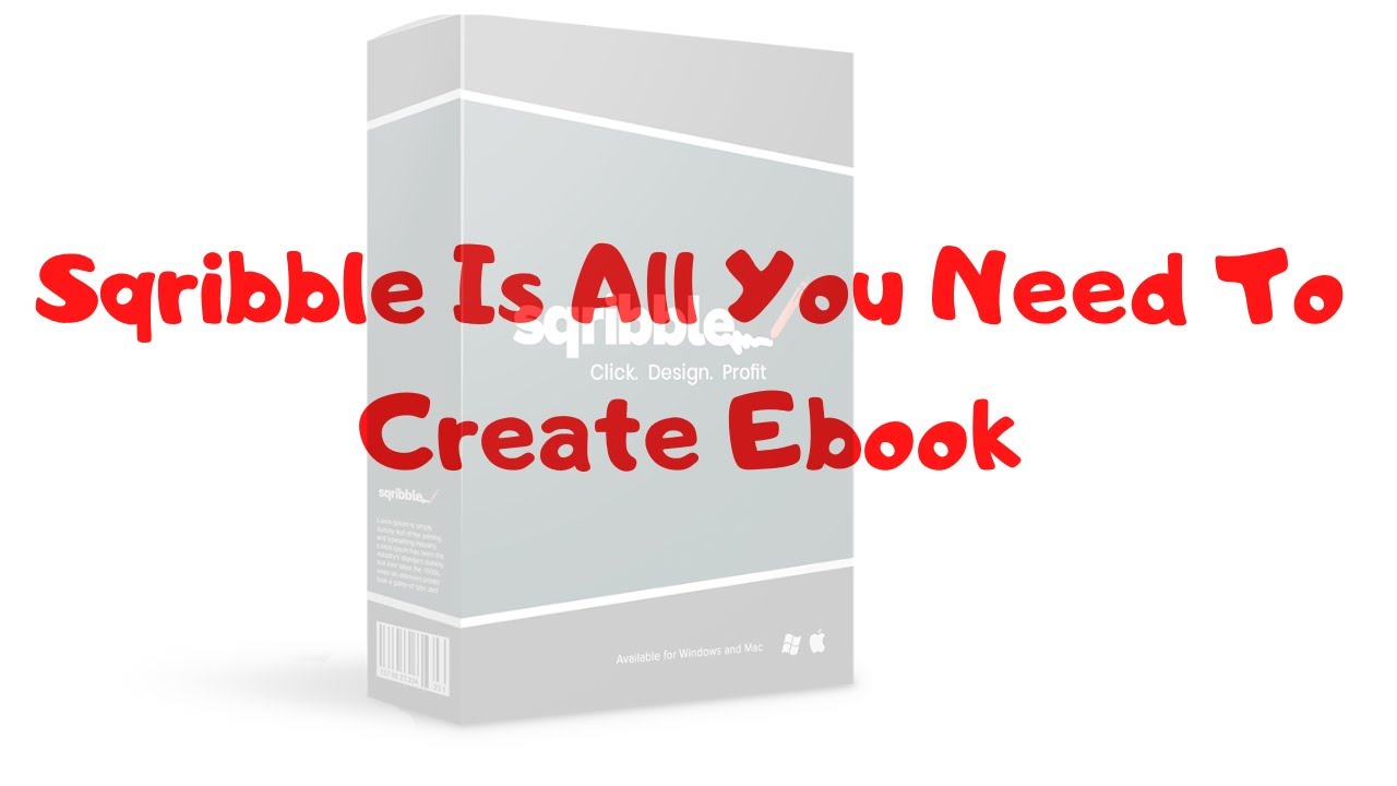 Ebook Creator - Sqribble Is All You Need To Create Ebook