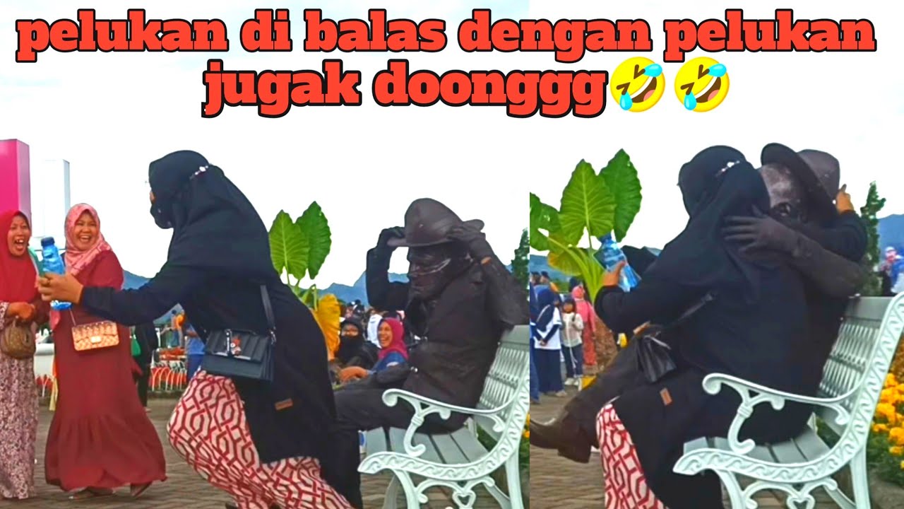 Reaksi terbagus korban prank patung..!!!