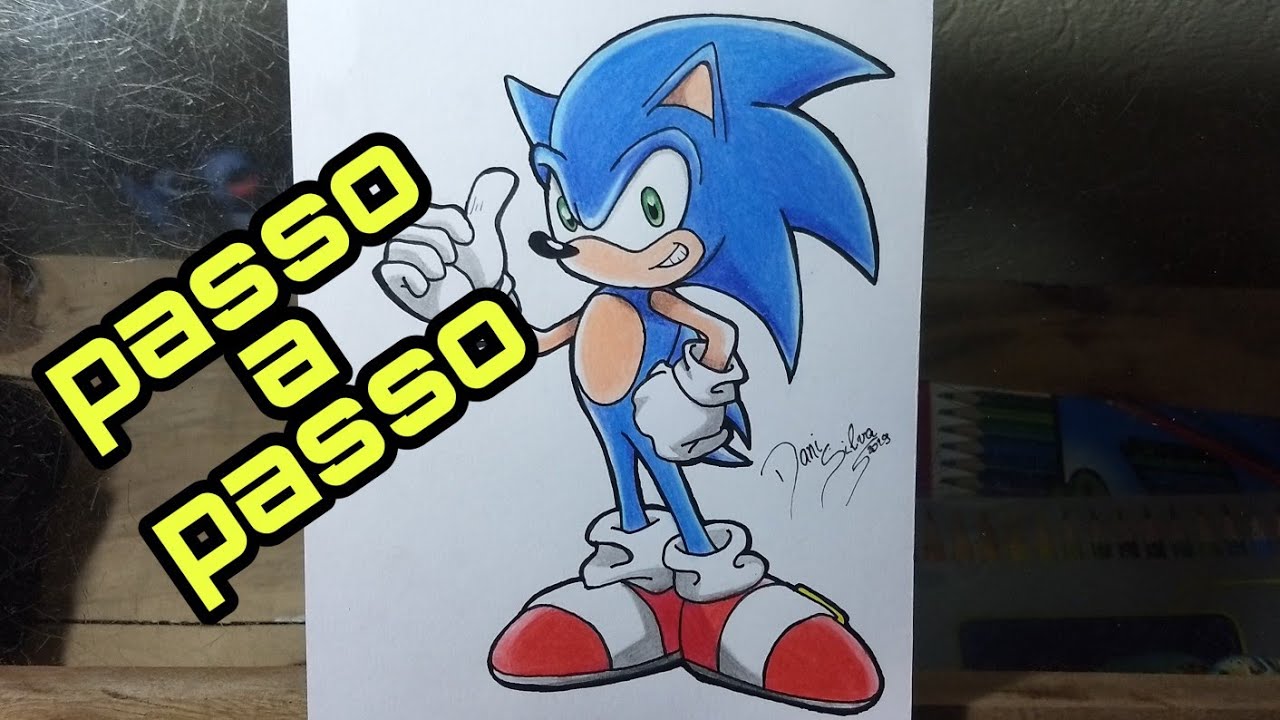 Como desenhar o Sonic passo a passo