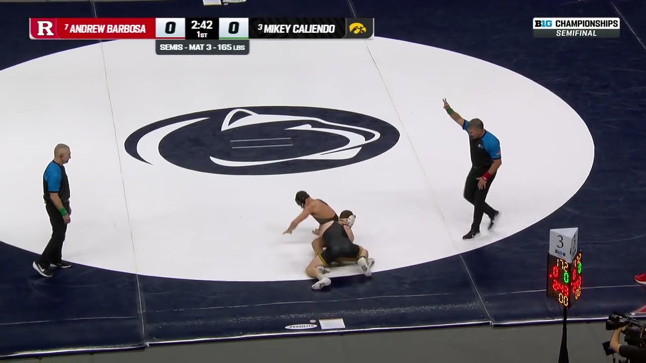 165 LBs Semifinals: Michael Caliendo vs. Andrew Barbosa | 2026 Big Ten Wrestling Championship