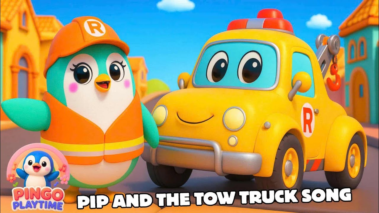 🚗🚙 PIP AND THE TOW TRUCK SONG | Fun Kids Rescue Dance