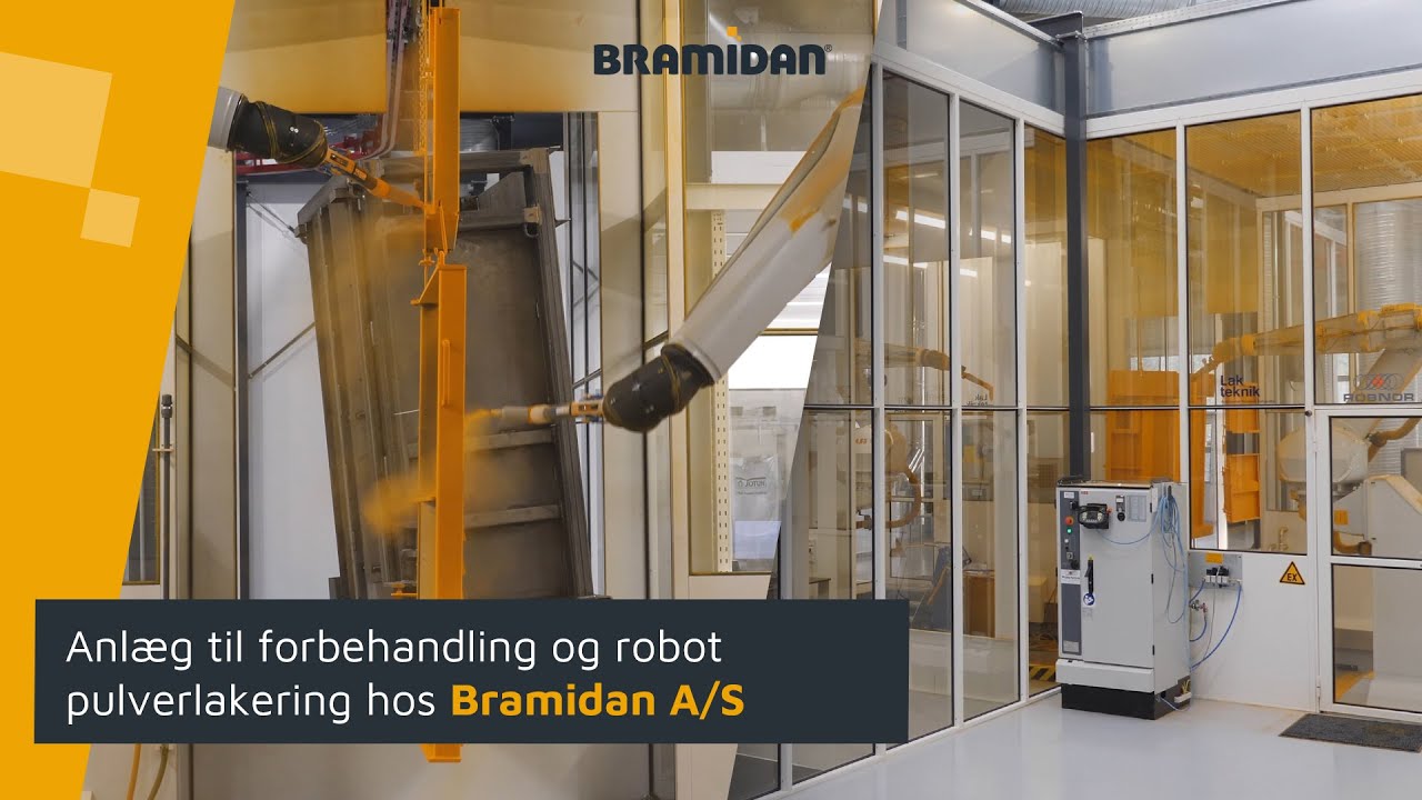 Nyt fabriksanlæg til forbehandling og robot pulverlakering hos Bramidan