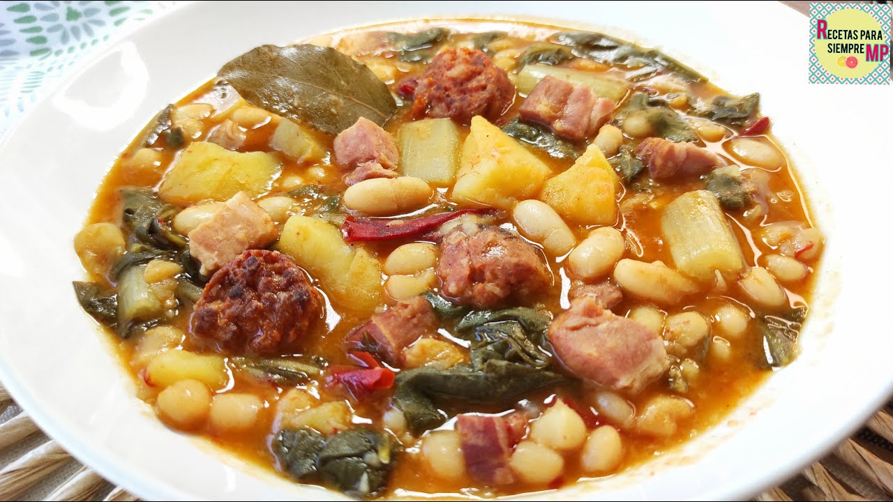 ⏩ Potaje de ALUBIAS con Acelgas y Chorizo,  Delicioso y Nutritivo