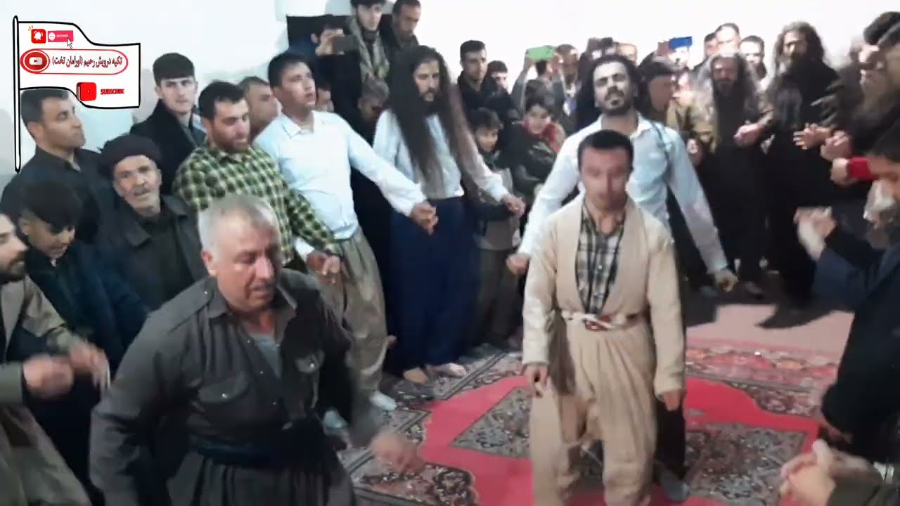 حفل الذكر والاستماع في التکیة درويش رحيم أورمان تخت.تکیه درویش رحیم  مراسم پیرشالیار اورامان تخت
