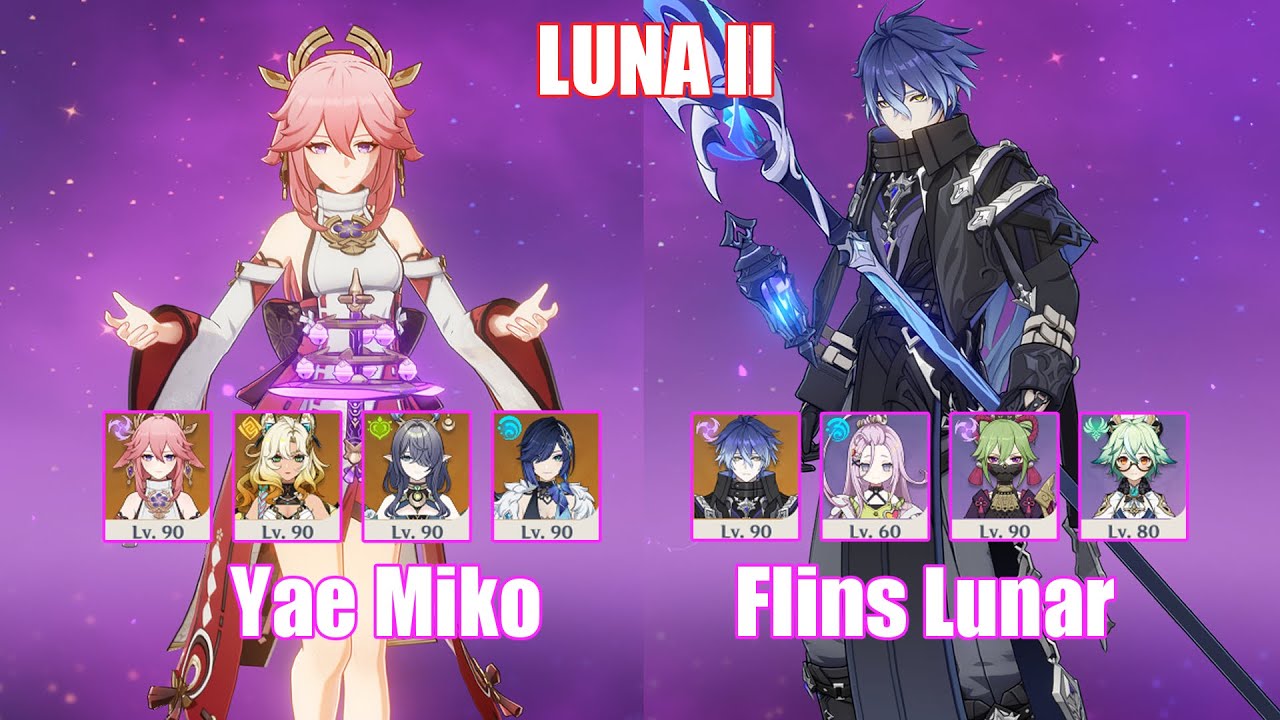 C0 Yae Miko & C0 Flins Lunar | Spiral Abyss Luna II | Genshin Impact